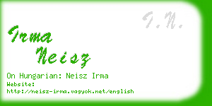 irma neisz business card